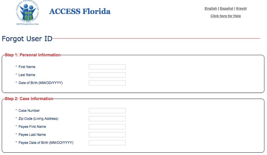 My Access Florida Account Login