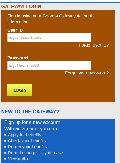 Gateway.ga.gov Login