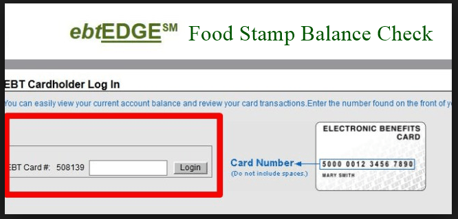 Check Ebtedge Food Stamp Balance