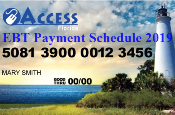 Florida EBT Payment Schedule 2019