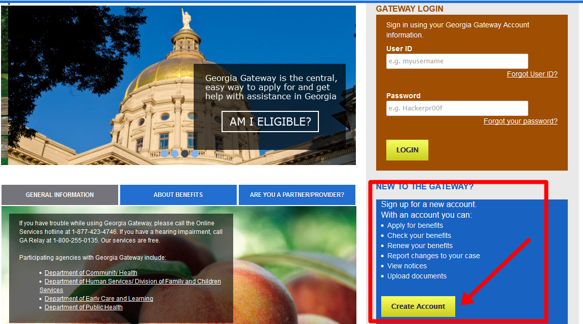 Create Gateway.ga.gov Account
