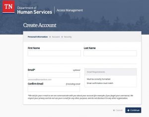 Tennessee DHS Account login