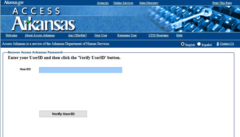 Access.arkansas.gov Login