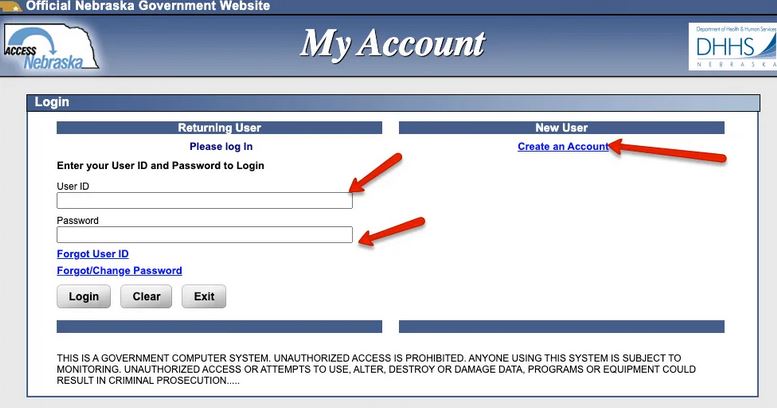 ACCESSNebraska Login