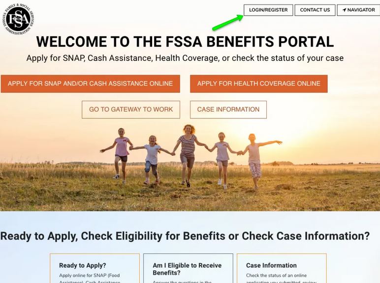 Indiana FSSA Benefits Portal Login