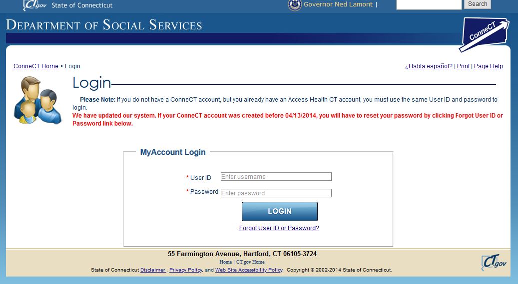 Connect CT Gov Login