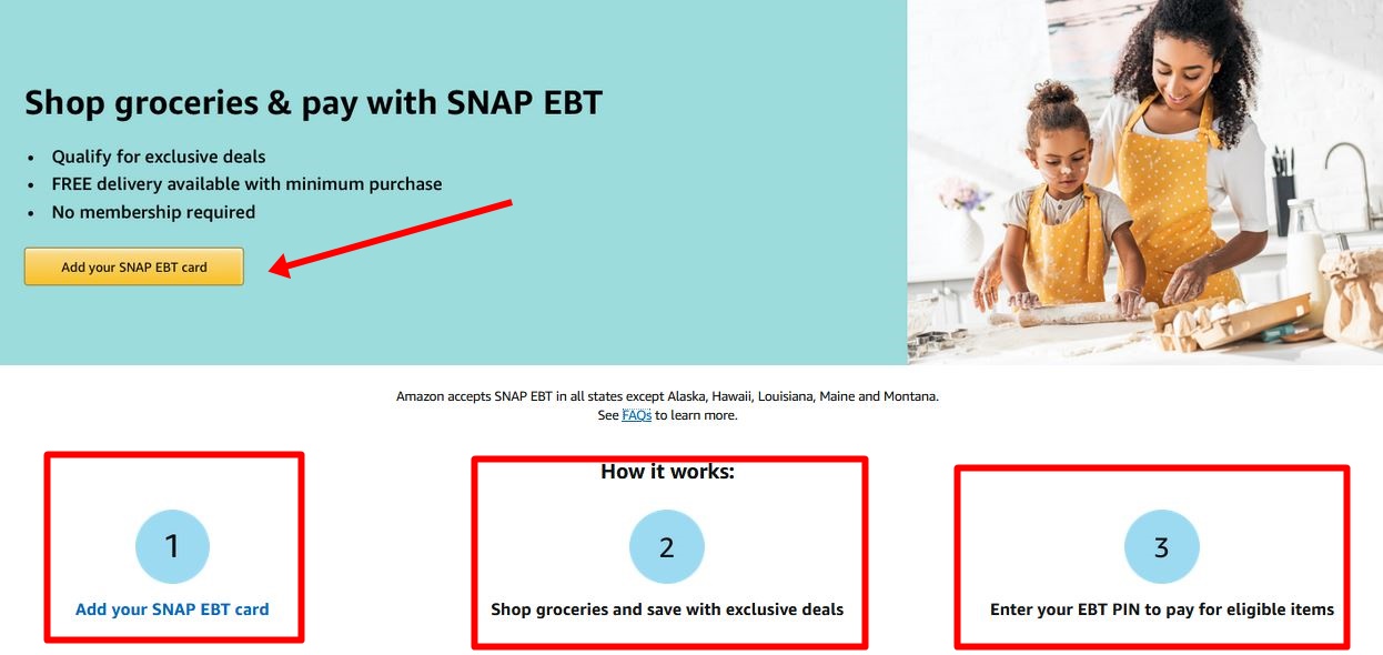 Pay With SNAP EBT on Amazon